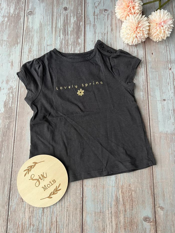 Lot 9 tshirts manches courtes + 1 bandeau 6 mois - photo numéro 8