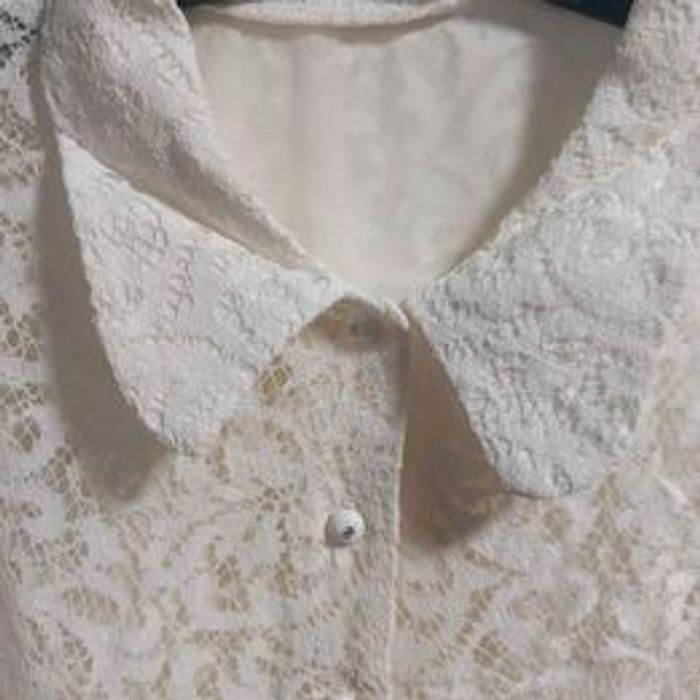Chemisier à dentelle beige - photo numéro 6