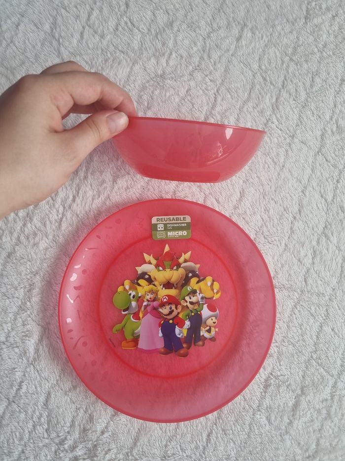 Assiette et bol mario - photo numéro 2