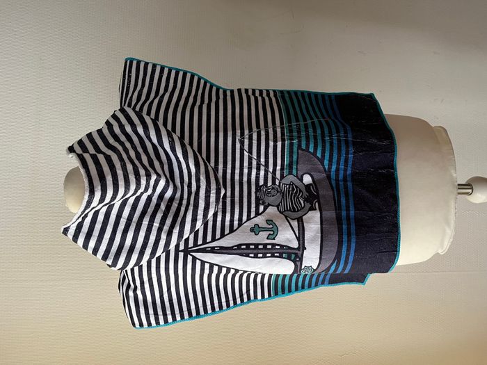 Cape de bain, serviette à capuche marin avec ours qui pêche - photo numéro 5