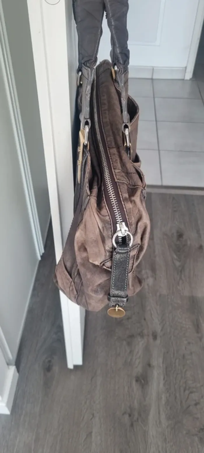 Sac porte épaule chloé marron vintage - photo numéro 8