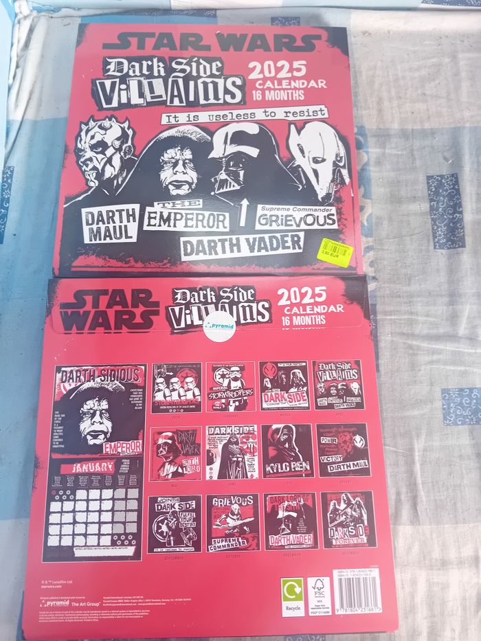 Lot 11 calendrier 2025 star wars neuf