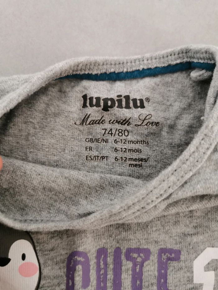 Tee-shirt manche longue 6-12mois Lupilu - photo numéro 2