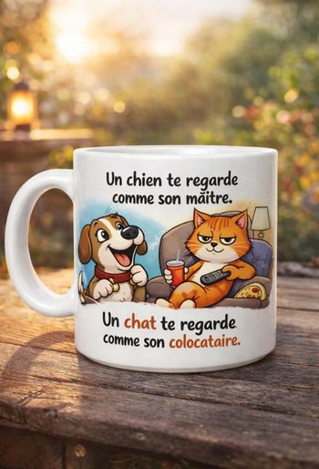 Mug tasse humour chien chat 