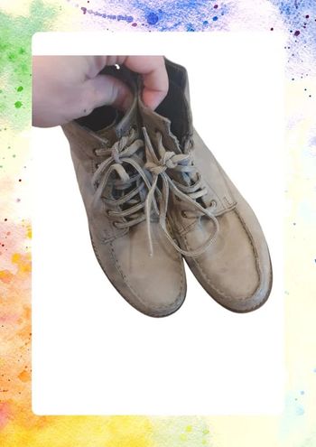 Bottines cuir beige grise kaki san Marina taille 38