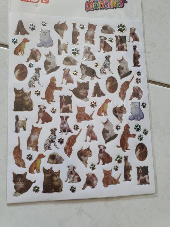 Planche de stickers chien et chat Neuf ZZ - photo numéro 3