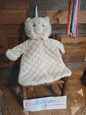 Peluche range pyjama chat vintage tbe