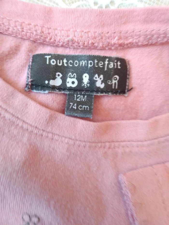 Tee-shirt rose Little Doll 12 mois - photo numéro 6