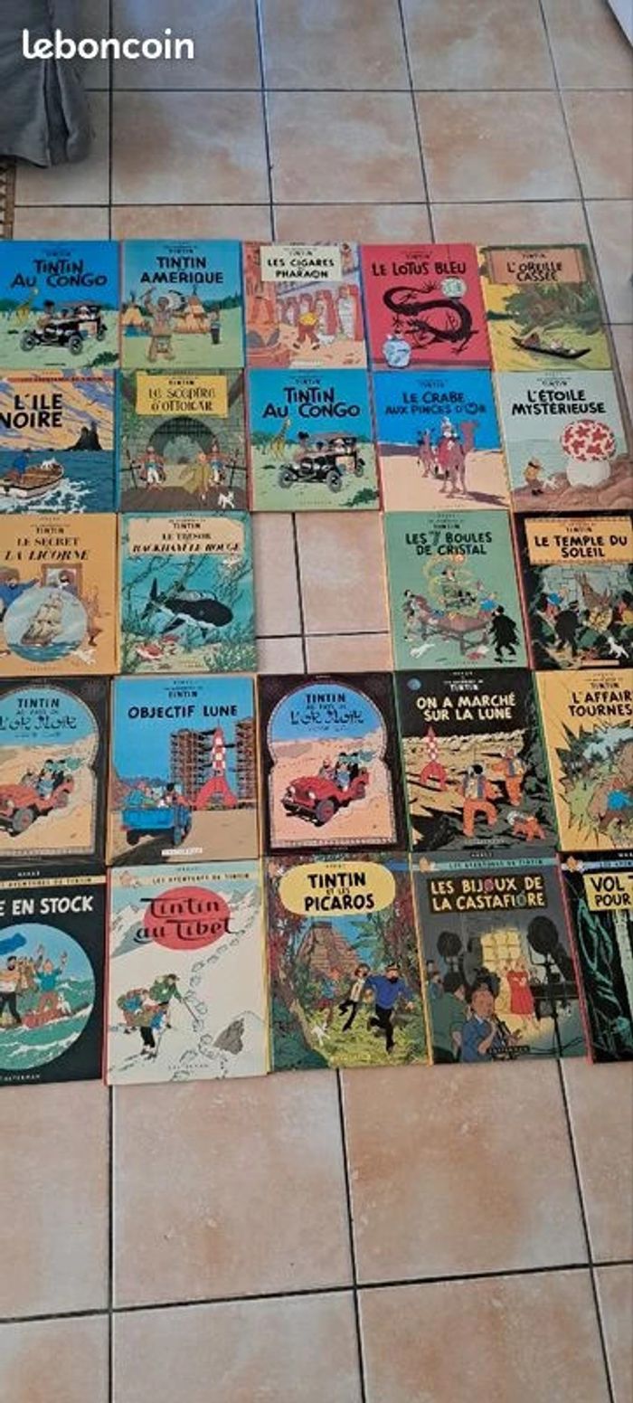 24 BD Tintin ancienne 1966/1976 15€ la BD ou lot