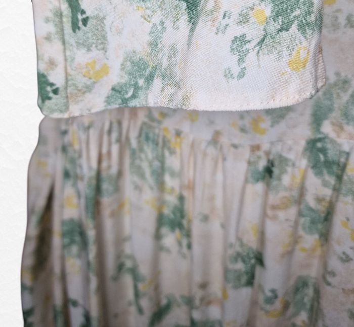 Robe casual Etam – Taille 38 – Vert Jaune Crème – État : Très bon - photo numéro 7