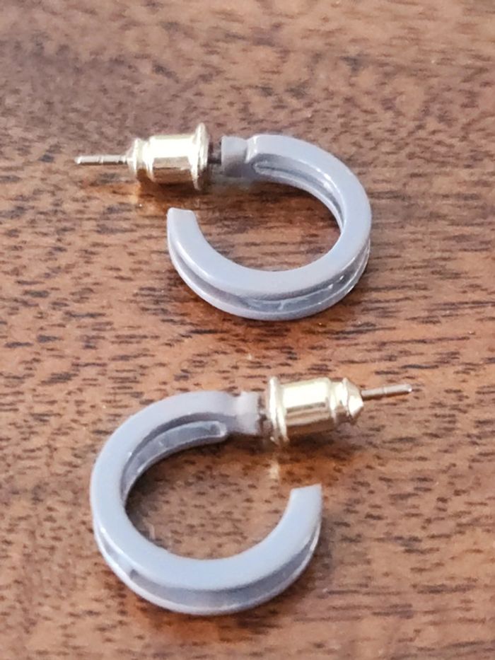 Paire Boucles D'oreilles Violettes Promod - photo numéro 3
