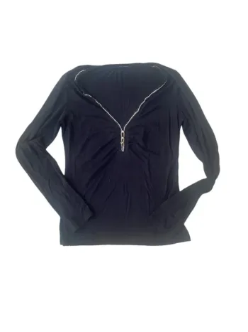 Top en viscose noire et strass Roccobarocco taille 48 IT (44 FR)