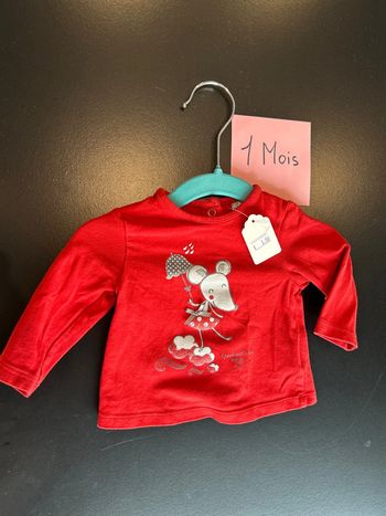 Teeshirt manche longue rouge