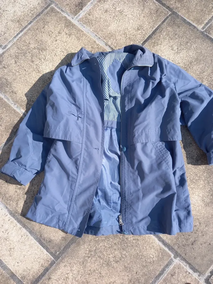 Veste imperméable t.46-48 gris bleu - photo numéro 3