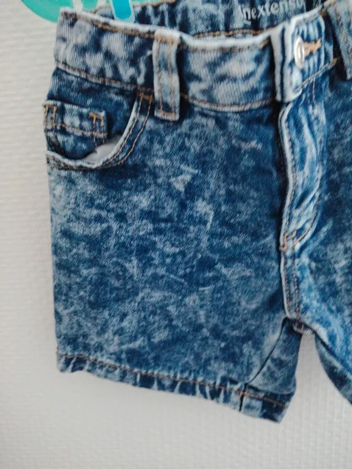 Short jean délavé taille 4 ans - photo numéro 2