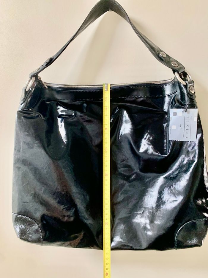 Sac noir vernis Texier neuf - photo numéro 8