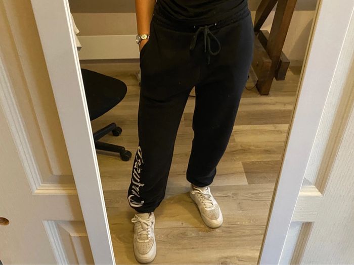 Pantalon de jogging/de survêtement noir à lettres blanche - photo numéro 5