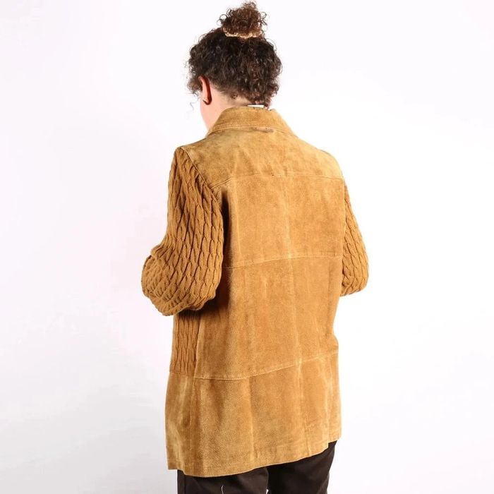 📉 Jolie veste bi-matière vintage daim et laine (#23394) - photo numéro 5