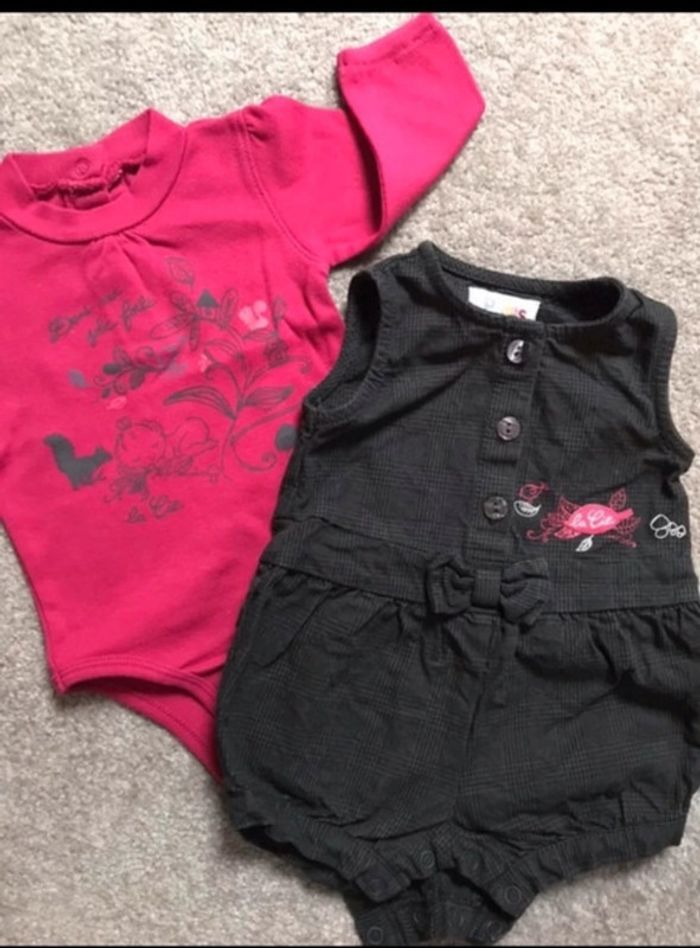 Salopette et body 3 mois