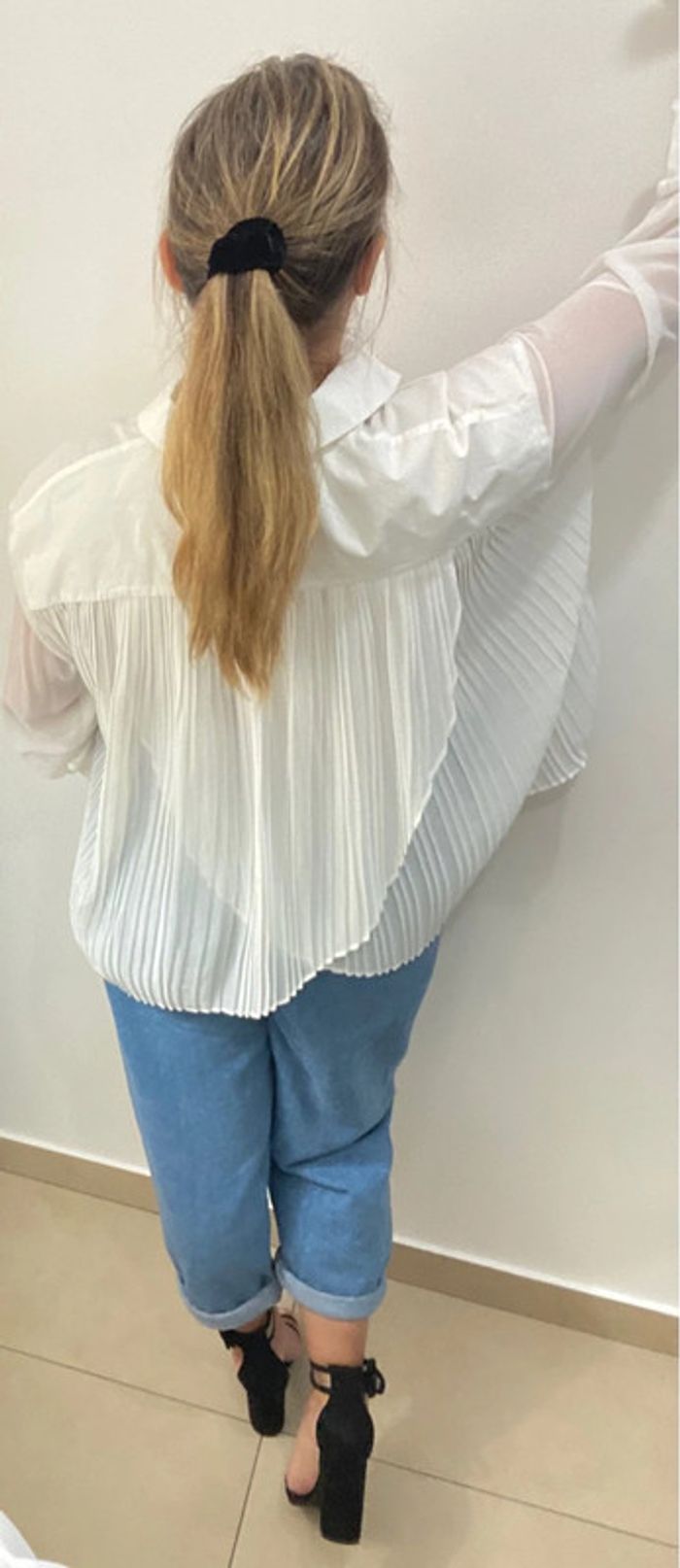 Chemise Zara ample  blanche taille L - photo numéro 6