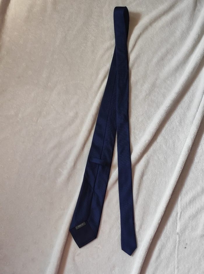 Cravate bleu en soie - photo numéro 5