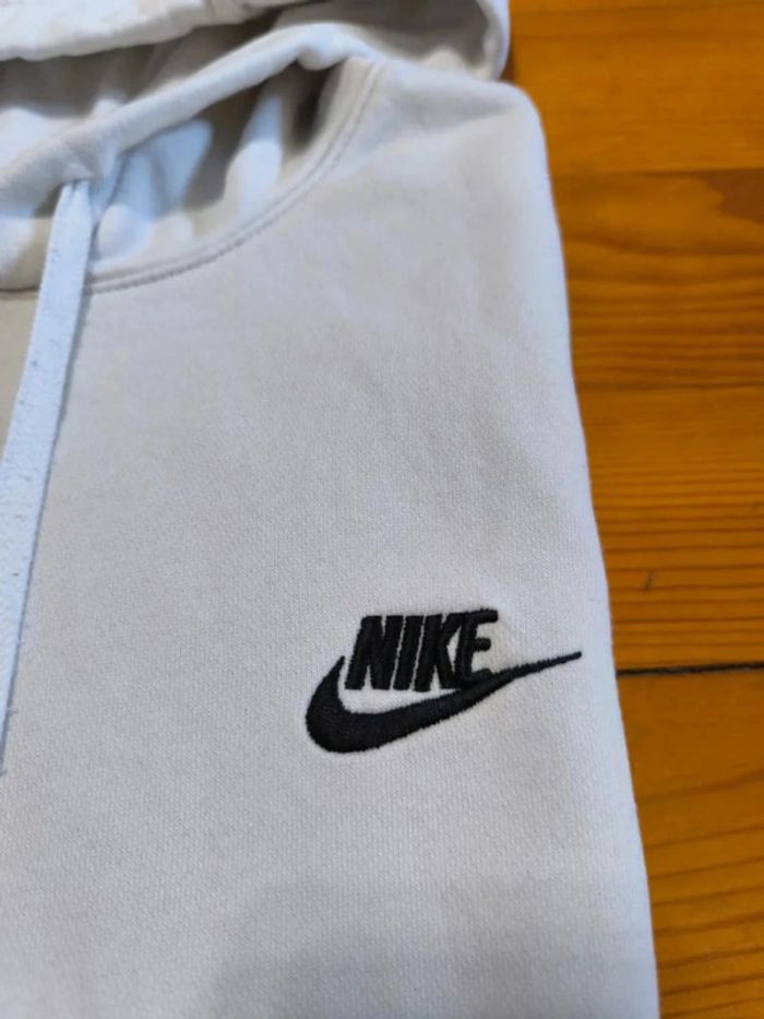 Sweat à capuche Nike - Blanc - Logo Brodé - Taille S - photo numéro 4