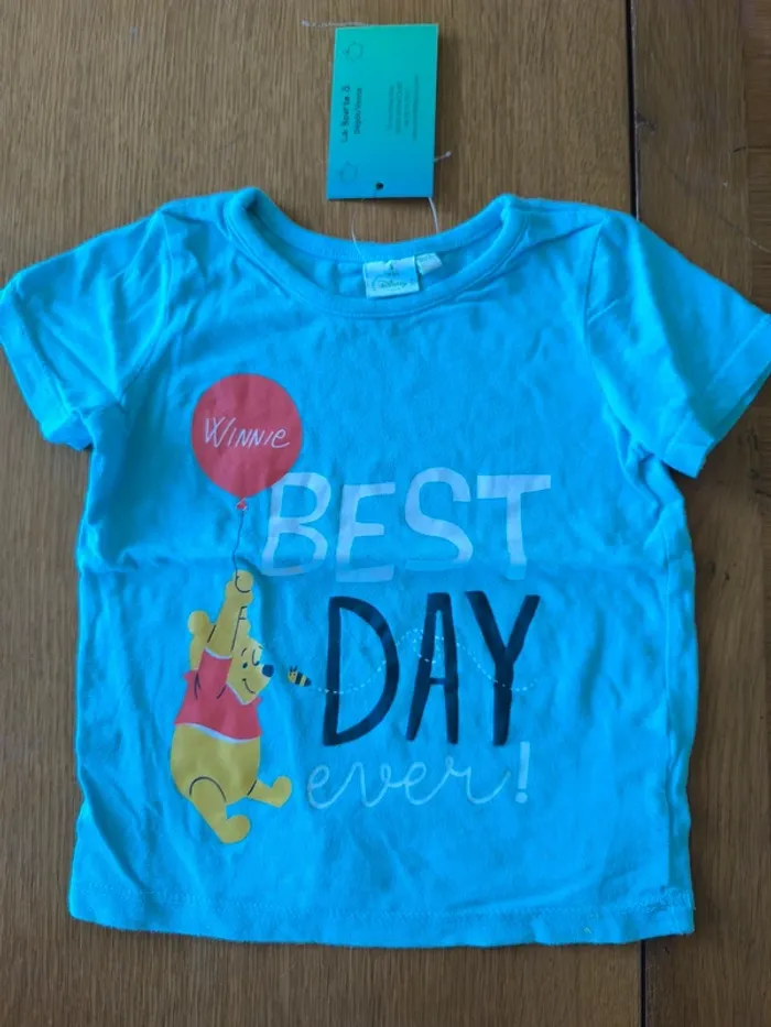 314632 Tee-shirt MC bleu garçon 18 mois disney