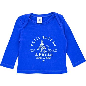 T-Shirt à manches longues 6 mois en coton Petit Bateau