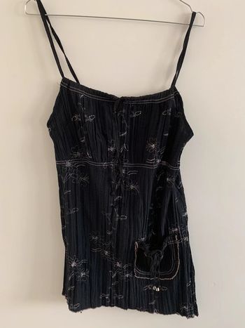 Tunique à fleurs brodées asymétrique TS
