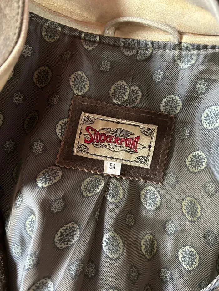 🍁 Veste daim autrichienne vintage Trachten 54/XL Cottagecore Oktoberfest Austrian leather jacket🍁 - photo numéro 15
