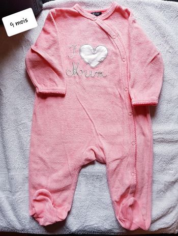 Pyjama velour kiabi 9 mois