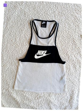 Débardeur Nike sport noir et blanc mesh vintage