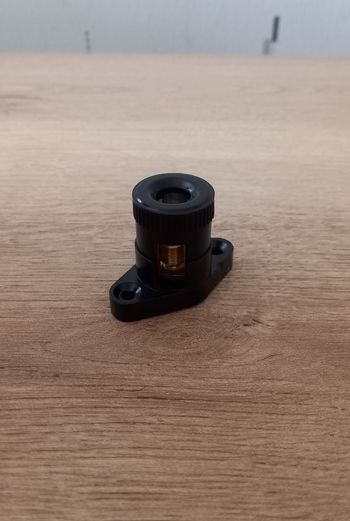 Borne anti-cisaillement ancienne en bakélite et laiton.