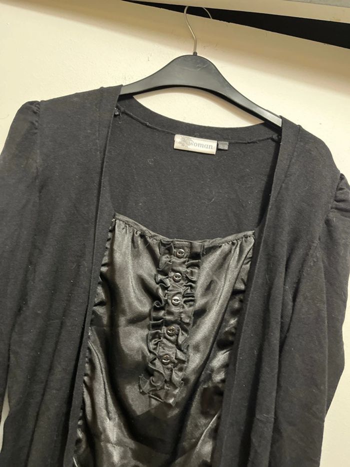 Top noir satiné - photo numéro 3