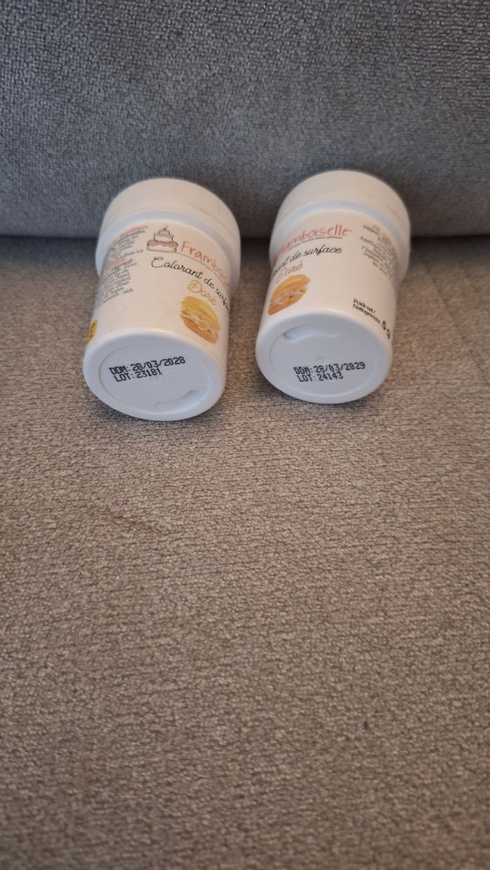 Lot de 2 colorant alimentaire artificiel en poudre doré - photo numéro 3