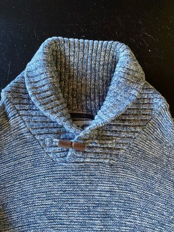 Pull d’hiver bleu et blanc - photo numéro 2