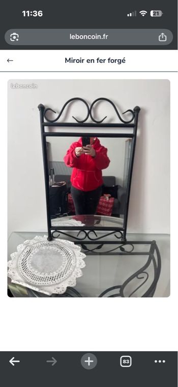 Miroir en fer forgé