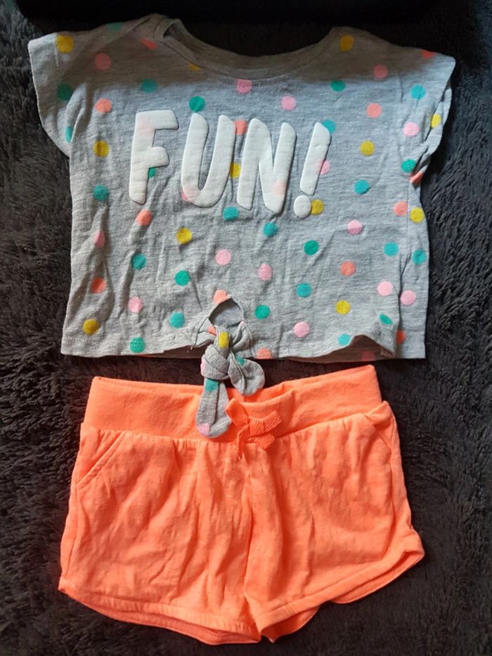 Ensemble short tee-shirt 12 mois - photo numéro 4