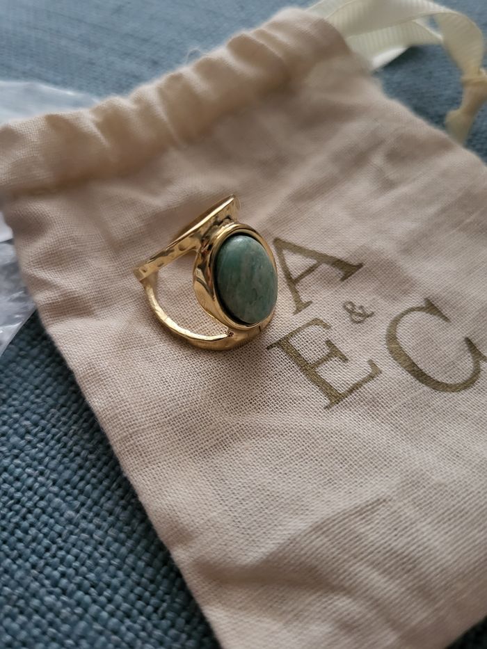 Bague réglable pierre amazonite Peace by AEC - photo numéro 9