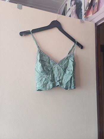 Crop top vert d'eau 36