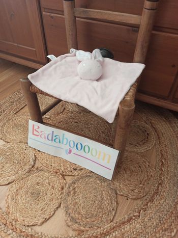 Doudou lapin Bambino rose tbe