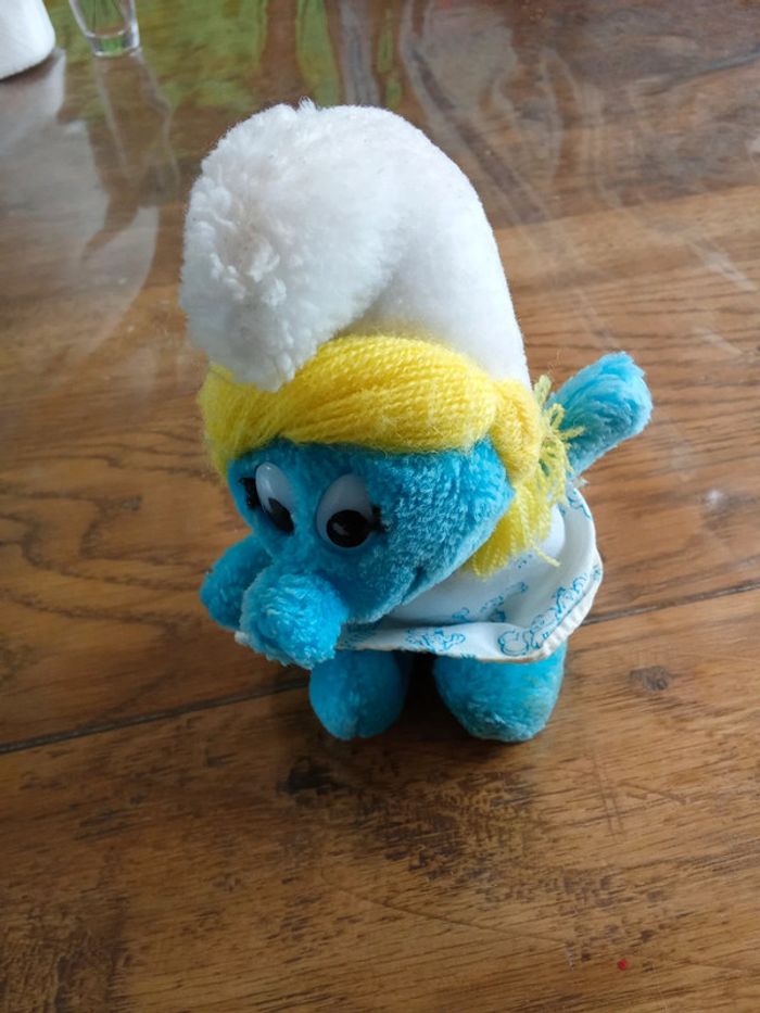Peluche Schtroumpfette vintage - photo numéro 3