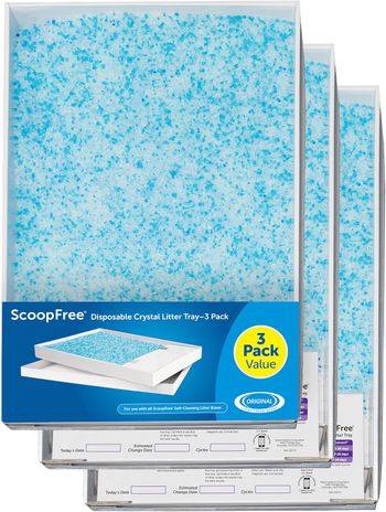 [NEUF] Lot de 3 PetSafe ScoopFree Bac à Litière de Remplacement pour Chats avec Cristaux Bleus