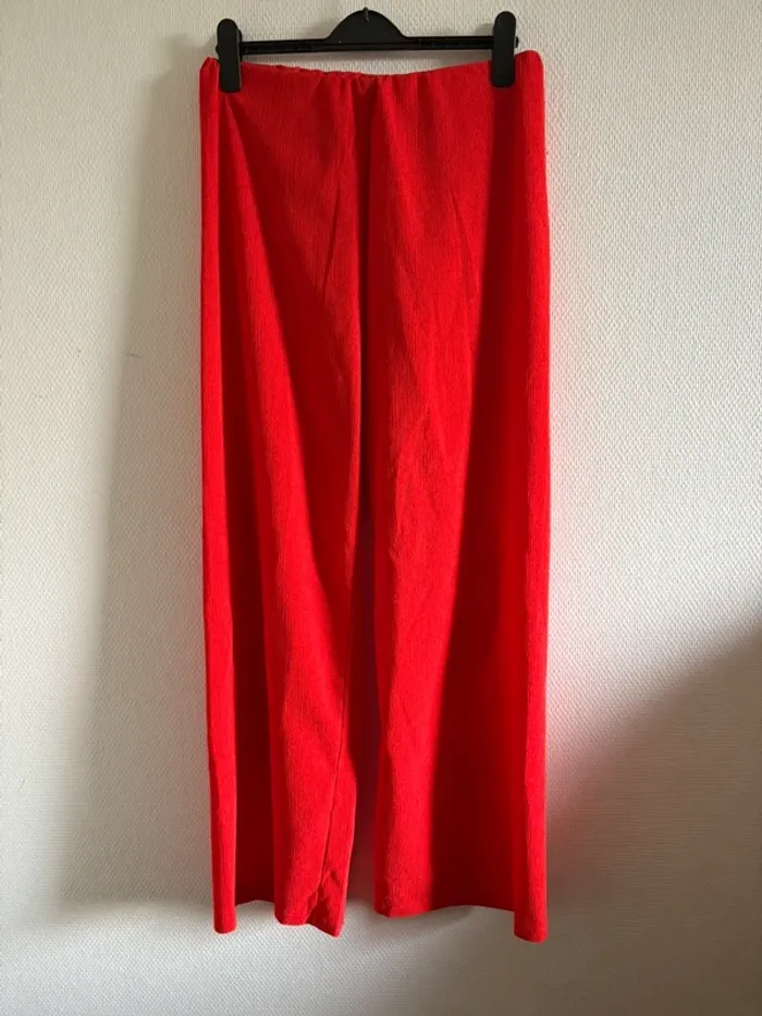 Pantalon fluide rouge