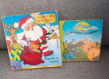 lot de 2 livres cartonnés noël et Teletubbies