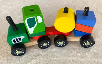 Petit train en bois 0-3 ans jouet d'éveil