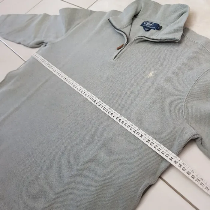 Pull Camionneur half demi zip Ralph Lauren L Gris - photo numéro 10