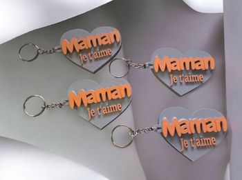 Grand porte clef Maman je t'aime
