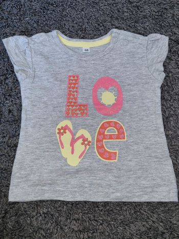 T-shirt gris 6 mois neuf