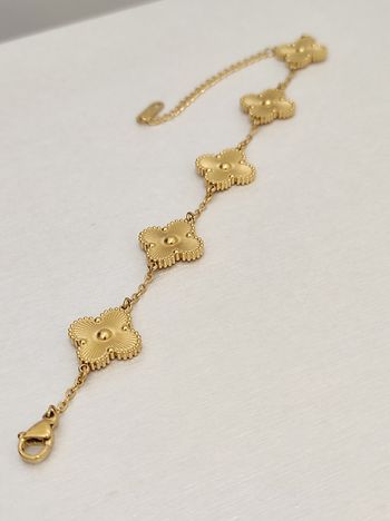 Bracelet tréfle à quatre feuilles plaqué or 18carats